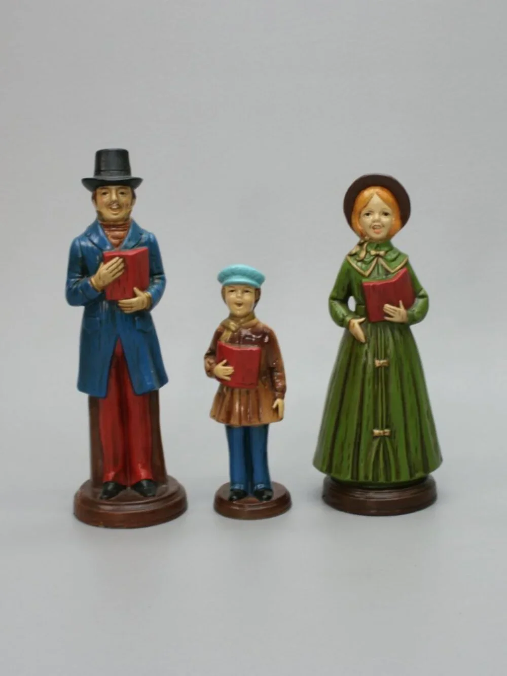 ​Vintage Set 3 Singing Songs Family Carolers Victorian Christmas Figures - Japan